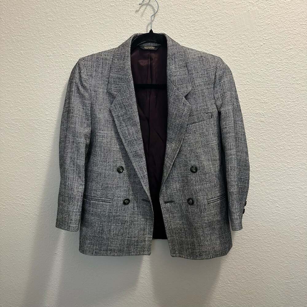 Vintage 80’s Christian Dior Jeune Homme Sportif Double Breasted Tweed Blazer